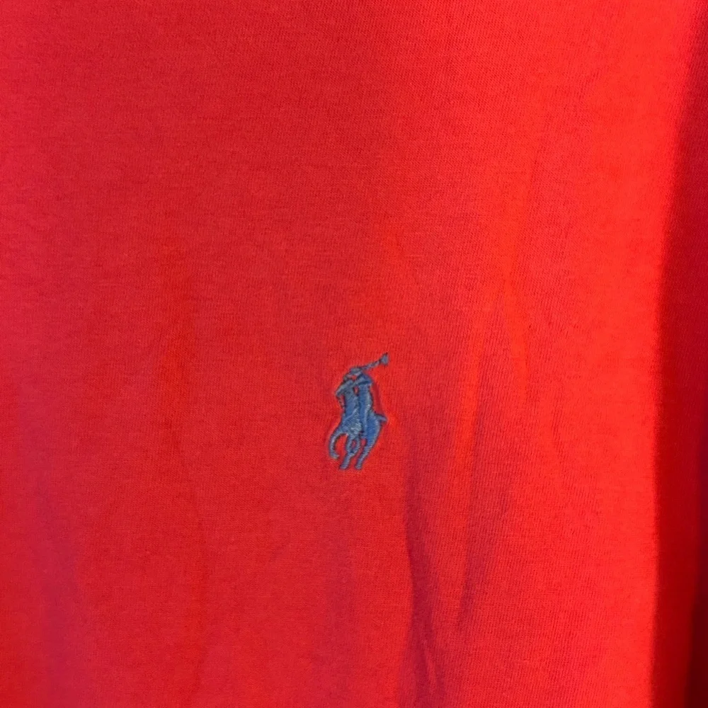 Polo by Ralph Lauren Men's Red Short Sleeve V-Neck Tee